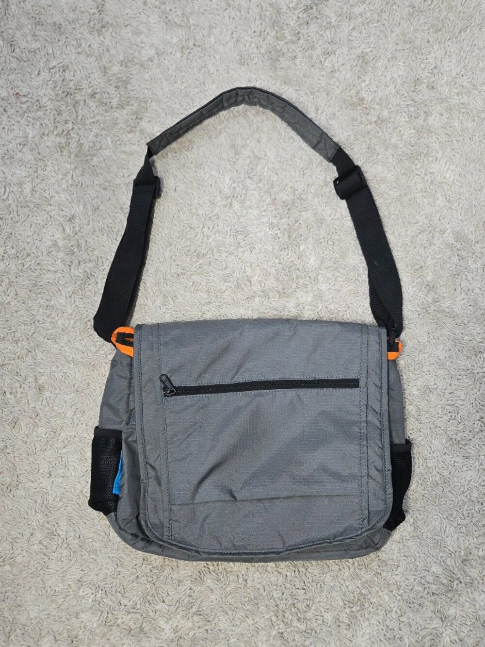 Unisex Flight 001 Charcoal Gray Nylon Laptop Commuter Messenger School Bag